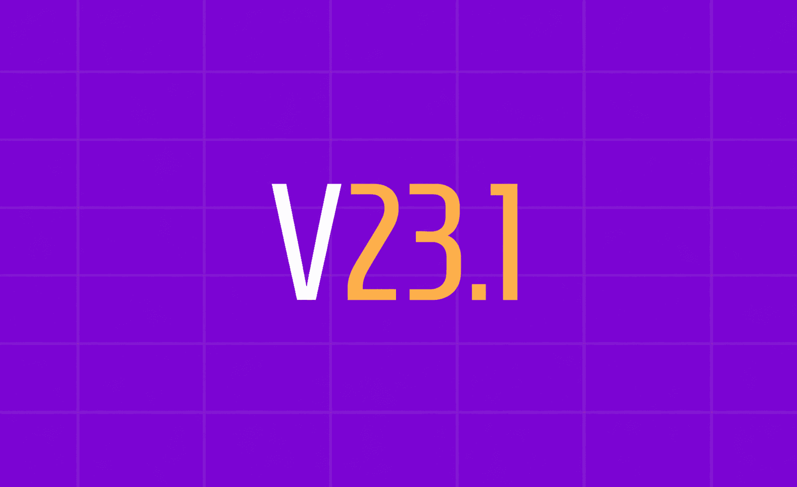紫色网格背景上居中显示 V23.1 的 FydeOS 维护更新封面